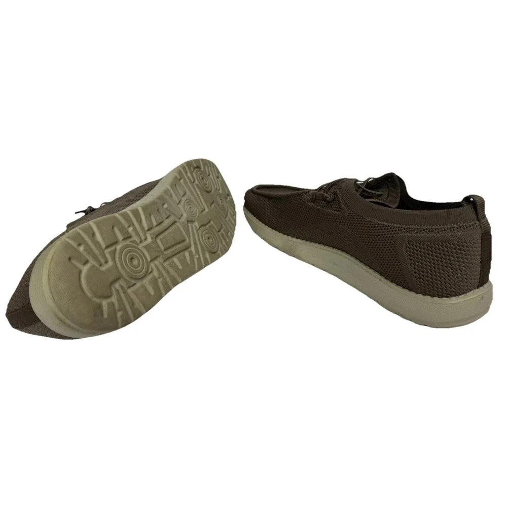 Itazero Men's Knit Slip On Sneakers Loafers Taupe Size 15 Boat Shoes